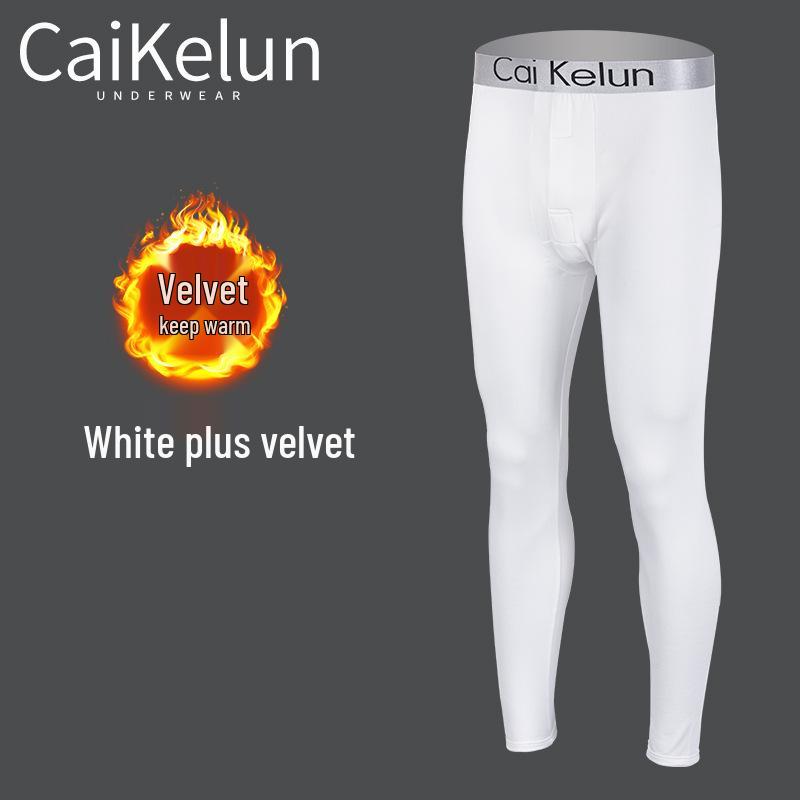 Herren Übergröße Thermofleecegefütterte Wollleggings für den Winter - Enganliegend, Verdickt und Warm