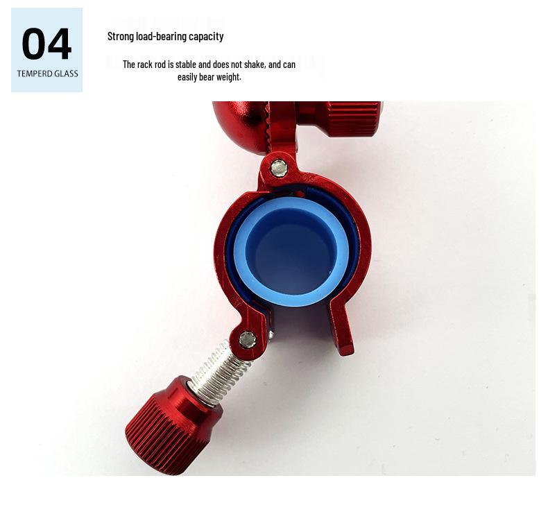 Universal Aluminum Alloy Rear Antenna Rod Holder - Full Metal S-Shaped Fishing Rod Support