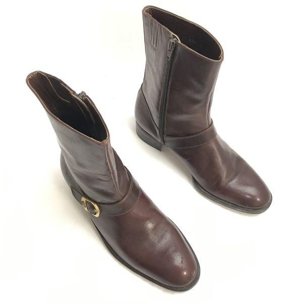 Munsingwear Leather Engineer Long Boots Brown Size 7.5 25.5cm Made in Japan(USED)