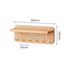 Elegant Brass Key Rack With 6 Metal Rings And Wooden Storage Shelf For Home Use