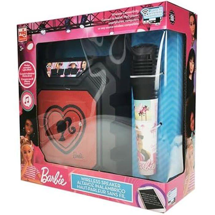 Haut-parleur Bluetooth - CLAUDIO REIG - Barbie - Rose - Avec Microphone - Pour Enfants à Partir de 3 Ans