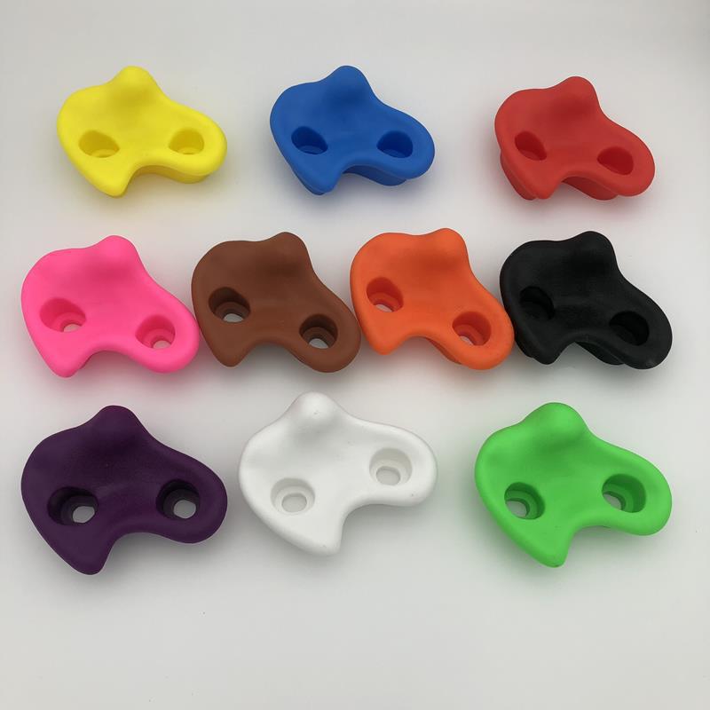 10Pcs Colourful Pig Nose Shape Children Rock Climbing Holds Indoor Outdoor Kids Playground Build  Wood Wall Climbing Stones Toys