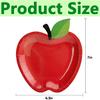 Wehhbtye 50PCS Back To School Red Apple Paper Plates,First Day of School Red Apple Paper Plates, Apples Shape Disposable Tableware Dinnerware for