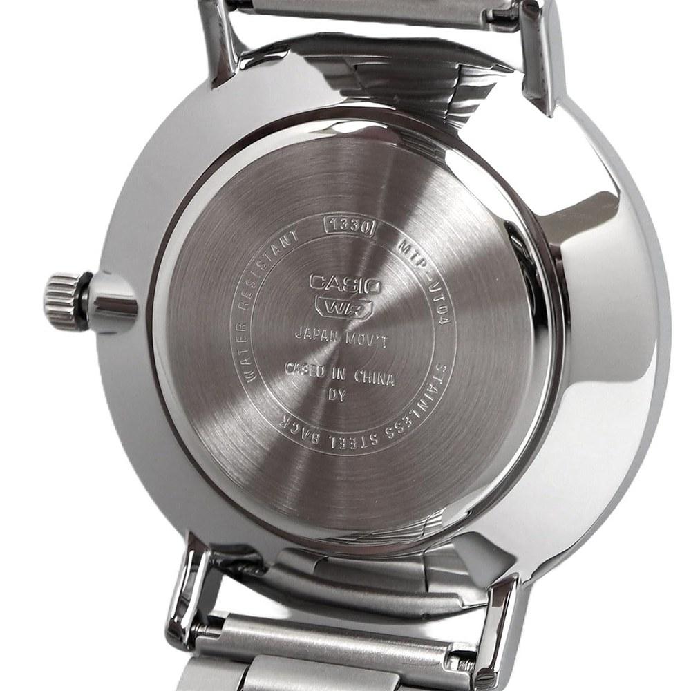 Casio Quartz Men's Wristwatch MTP-VT04D-7E White Metal Band