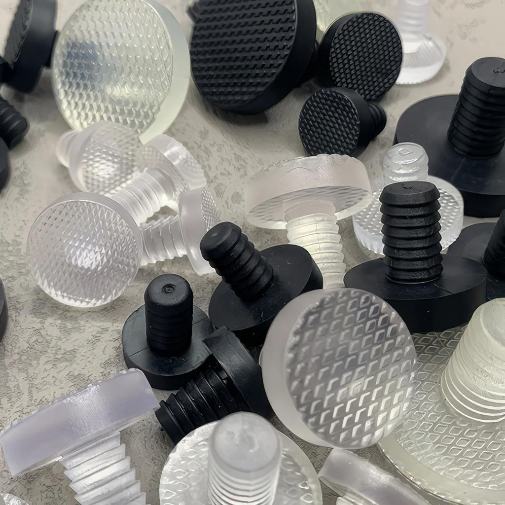 10 or 5Pcs Glass Top Table Furniture Embedded Bumper Rubber Grippers Furniture Hole Plug Cover Push in Foot Pad Floor Protector