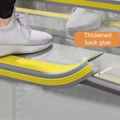 100CM Non-Slip Stair Nosing L-Shape Staircase Step Tread Self-Adhesive Stair Edge Protector Waterproof Indoor Outdoor Stair Nose Molding