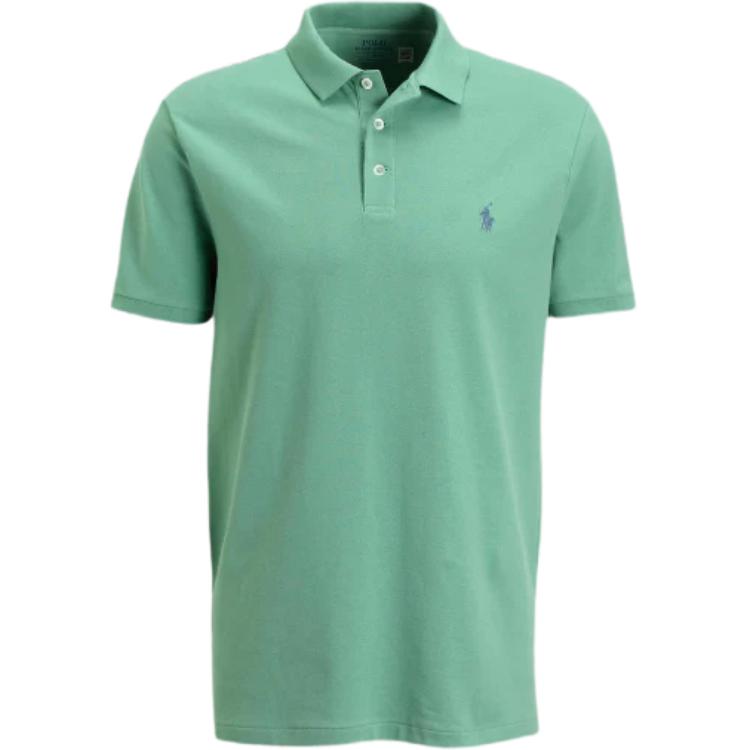 

Polo Ralph Lauren Однотонная вязаная футболка-поло с логотипом, короткий рукав, мужские топы, мятно-зеленый 710941439022 S