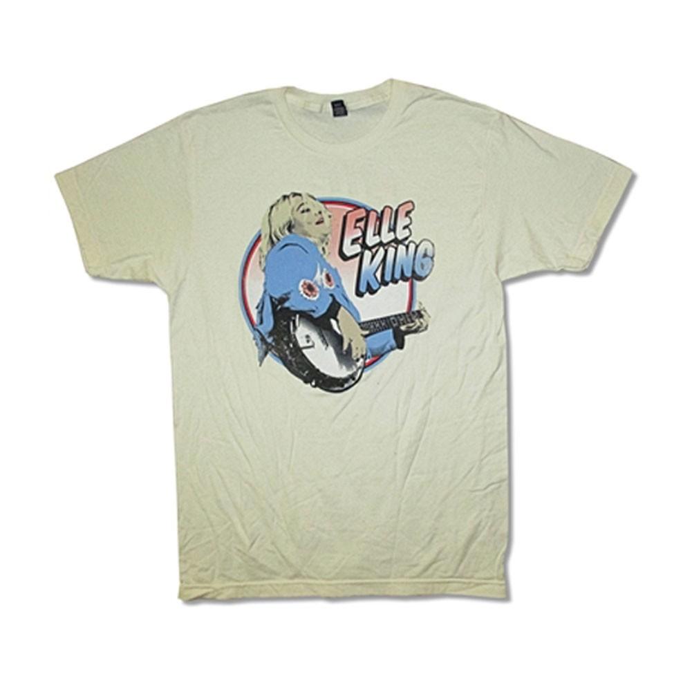 Men s Elle King 2016 Banjo Portrait T-shirt Medium Cream M