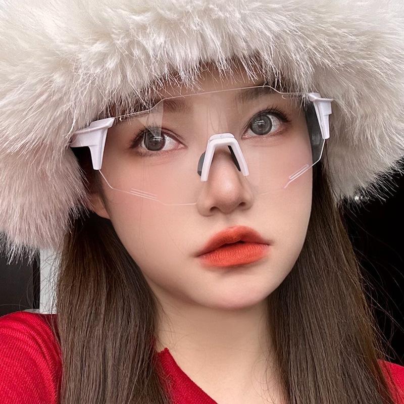 1/2pcs Fashionable Glasses with Transparent Lenses Durable PC Material Stylish and Versatile Unisex Eyewear for Men Women