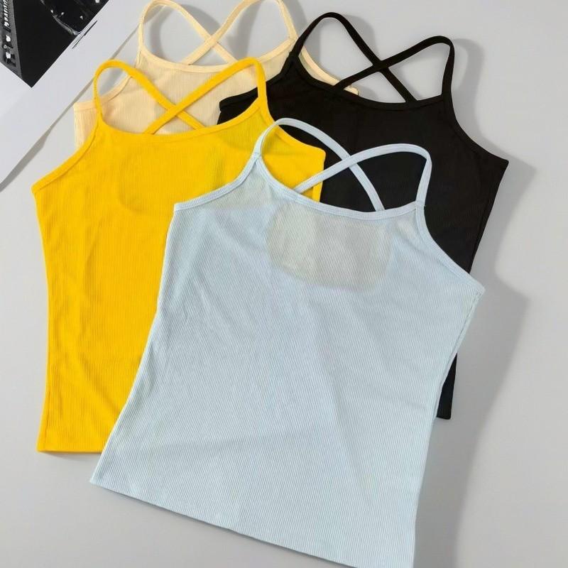Women's Cross-Back Strappy Everyday Wearable Versatile Base Layer