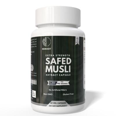 Safed Musli Capsules 1200mg, 60 Capsules Herbal Supplement for Daily Wellness Routine