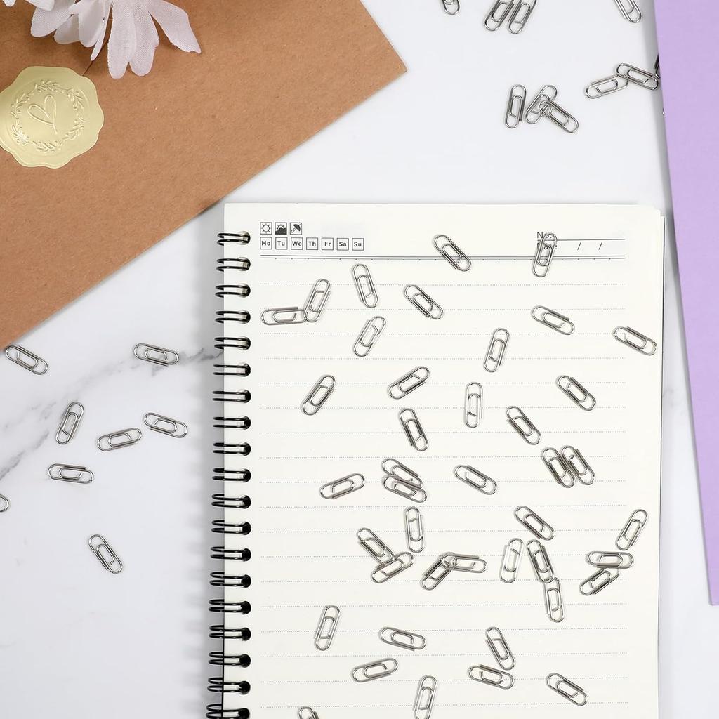 100PCS Metal Mini Paper Clips 0.6inch (15mm) Small Paperclips Super Cute Tiny Paperclips Finish Steel Tiny Paper Clips Journaling Decorative Small