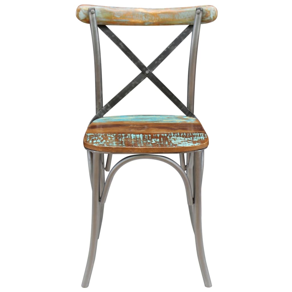Vidaxl Dining Chairs, 2 Pcs, Solid Reclaimed Wood