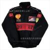 Warme Herren-Fahrradjacke Retro Amerikanischer Hip Hop Bestickte Nylon-Winddichte Oberbekleidung Winterfahren