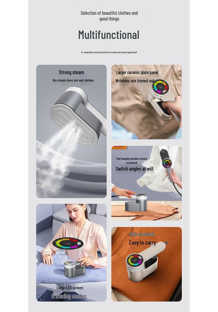 Rotating Handheld Steam Ironing Machine for Dormitory and Clothes