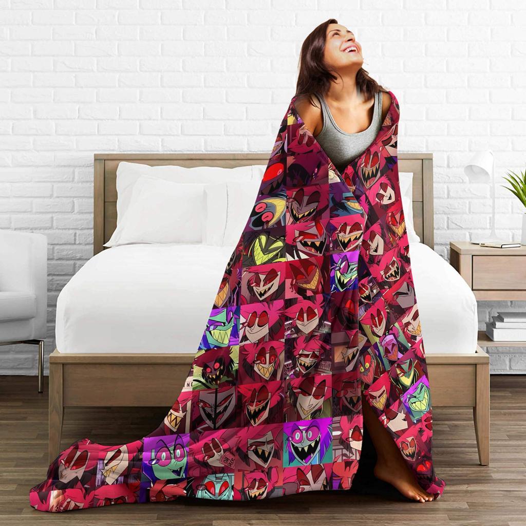 Vox Alastor Hazbin Hotels Blanket Quality Warm Soft  Throw Blanket Winter Girls Boys Couch Chair Sofa Bed Funny Bedspread