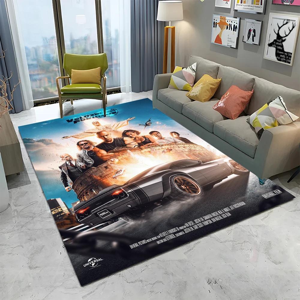 3D Printing HD 10 Fast & Furious X Carpet Rug for Home Living Room Bedroom Sofa Doormat Decor,kids Area Rug Non-slip Floor Mat