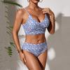 Damen Dreiteiliger Bikini mit Schlitz Strand Badeanzug