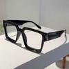 Vintage Square Glasses Women Fashion Oversized Blue Light Blocking Optical Frames Trendy Patchwork Rim Design Eyeglasses