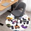 1pc monster trucks Round Chair mat Area Rug - Non-Slip, Floor Mat for Office, Bedroom, and Indoor Decor c1125813