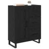 Sideboard with Drawers Black Oak Effect 69.5 x 34 x 90 cm