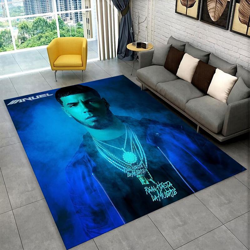 Free Anuel AA rapper rug carpet living room gift