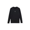 Air DRI-FIT Logo Printing Round Neck Sports Pullover Long Sleeves Black Men's DC9740-010