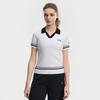 Fila Tennis Fashion Simple Classic Retro Tennis Sports Casual Versatile Comfortable Striped Knitted Short Sleeve Top Women tops A11W623401FWT