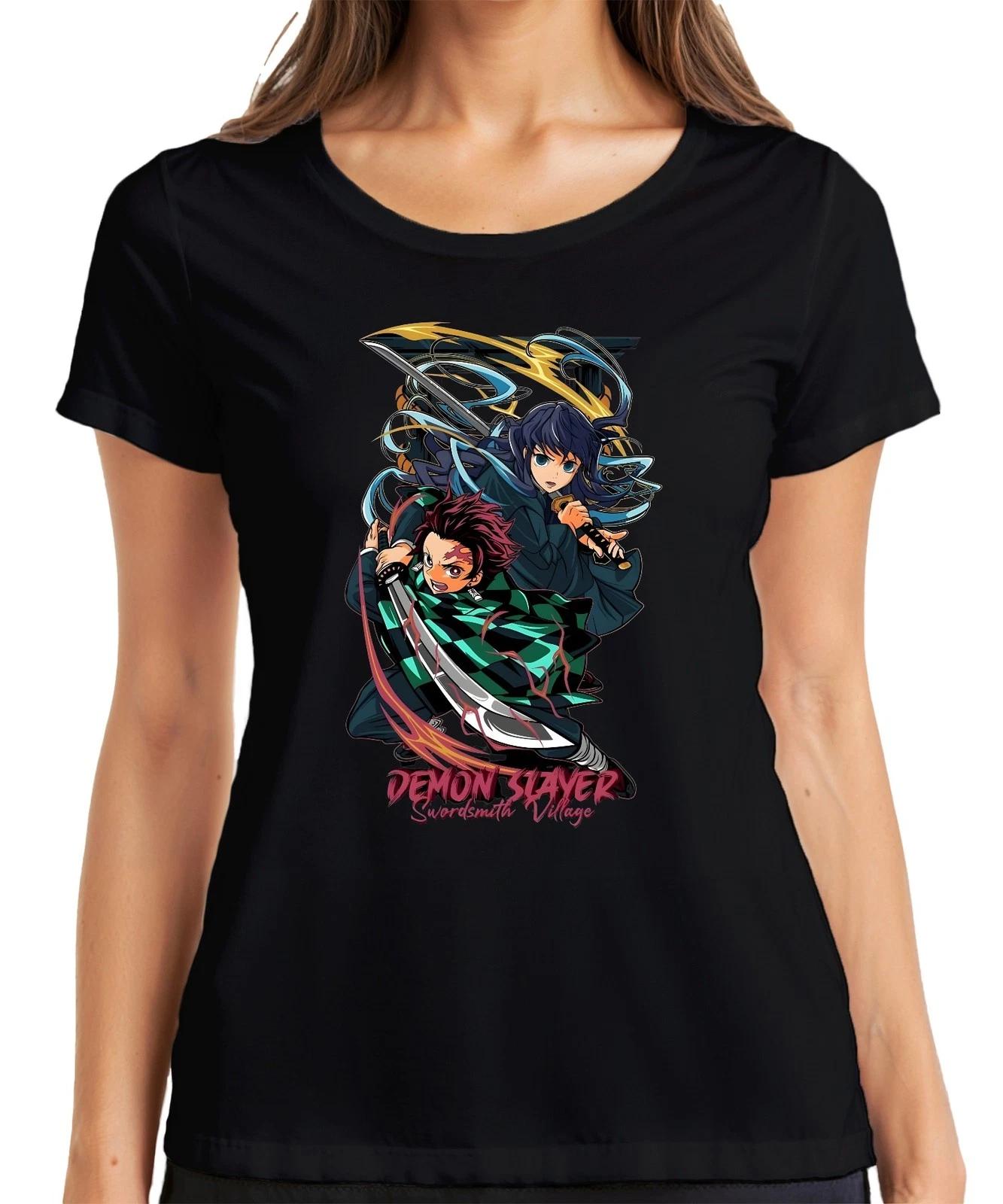 Demon Slayer Swordsmith Village Tanjiro Schwert Anime Geschenk Damen T-Shirt XXXXL