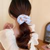 Headwear Sweet Scrunchies Rubber Band Bear Ponytail Holder Exquisite Printing Hair Rope  Daily