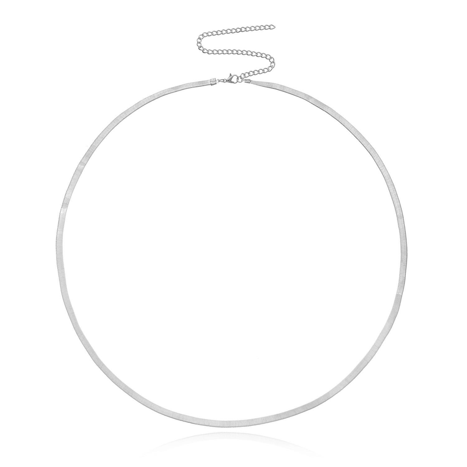 

Simple plain snake bone chain body chain, punk retro sexy metal waist chain срібний