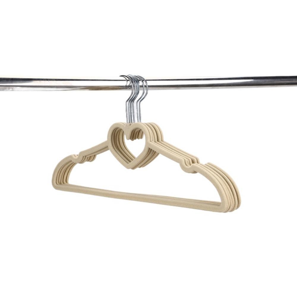 Child Flocking Hanger Home Drying Hanger 10pcs Non-slip Plastic Flocking Velvet Coat Flocked Custom Hanger Seamless Drying Rack