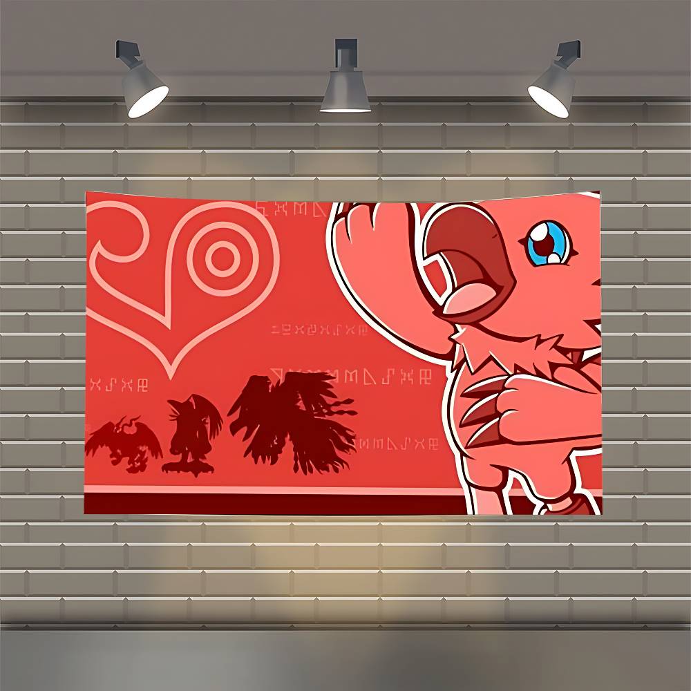 DDigimon AAdventure Flag Flags Personalized Items Flags For Bedrooms Home Tapestry