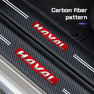 2026 For Haval H6 Jolion H9 F7X F7 Dargo H1 H2S M6 H3 H4 H5 H7 Series Car Threshold Strip Carbon Fiber Film Door Sill Stickers