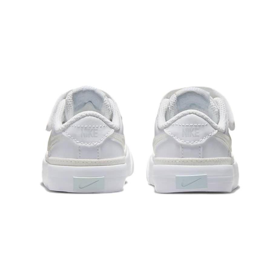 Nike Court Legacy TD Leather Slip Resistant Cushioning Low top Skateboard Shoes White Infant And Toddler DA5382-114