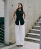 Lamerei [Length Selection]Curved Pants[Lmbesudn5210]-White
