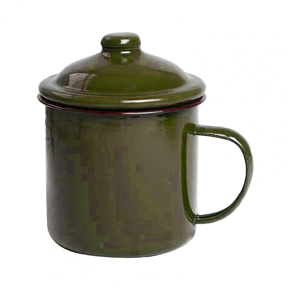 360/500/660ML Emaille Milchbecher Rostfrei Gesund Umweltfreundlich Retro Wasserbecher Mit Deckel Haushaltswaren
