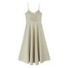 European and American Women's Clothing Popular Fashion Plaid Suspender Midi Dress