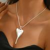Simple style women's necklace, personalized long love design, high-end pendant, collarbone chain, versatile necklace women