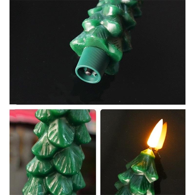 Christmas Tree Candles w/Remote Timer Paraffin Waxy Taper Candle Flickering Battery Operated LED Candlesticks 3D Flame Wick Lamp
