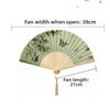 Vintage Style Folding Fan Tassel Elegent Female Fan Classical Dance Fan  Home Decoration