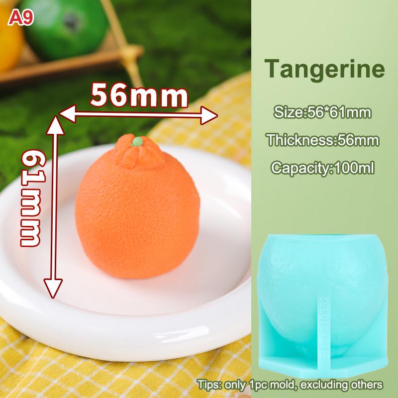 Stampo per Gelato alla Frutta M-Food-Safe Design 3D Fragola Mango Pesca Rilascio Facile Stampo per Torta, Cioccolato, Gelatina, Sapone Fai da Te