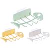 Shower Wall Soap Holder Soap Dish for Shower Wall No Drill Bathroom Rack Self Draining Soap Tray Dish Box Holder Storage Rack