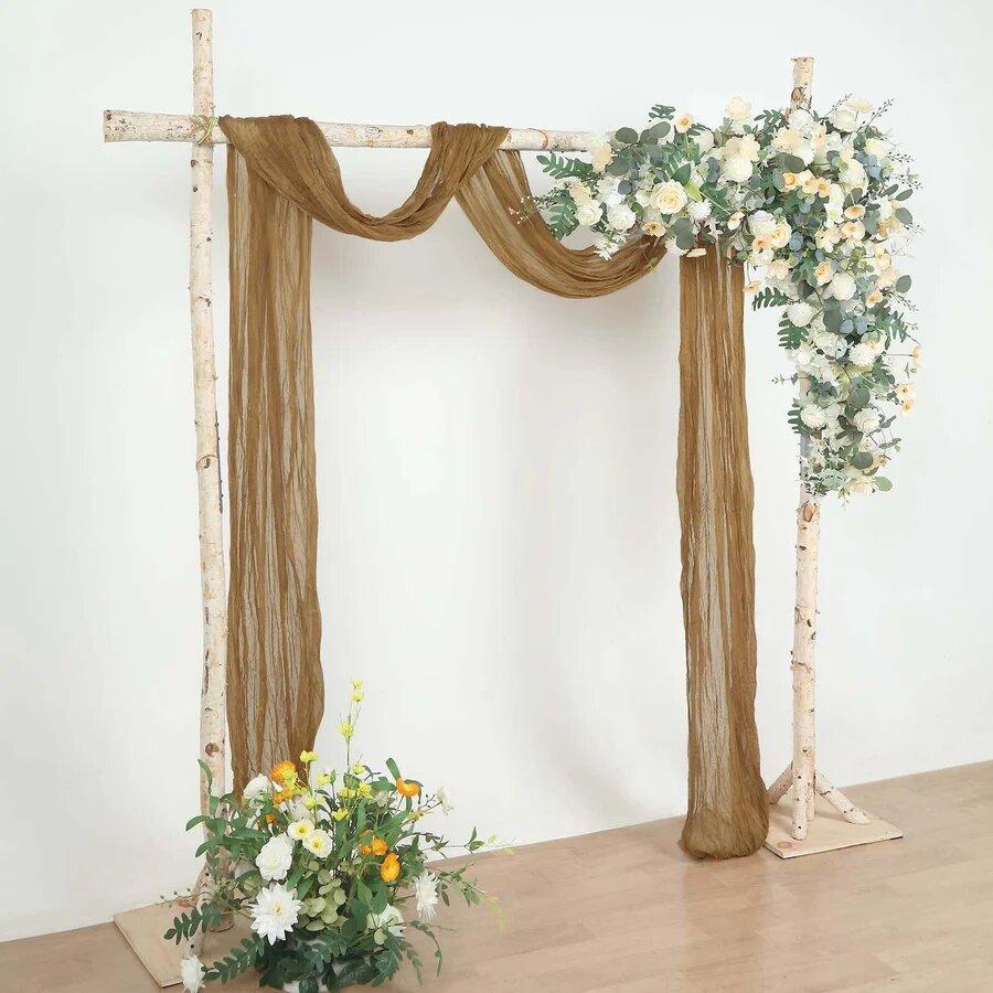 Gauze Wedding Arch Draping Fabric,Cheesecloth Ceiling Drapes for Wedding Ceremony Party Baby Shower Christmas Decoration