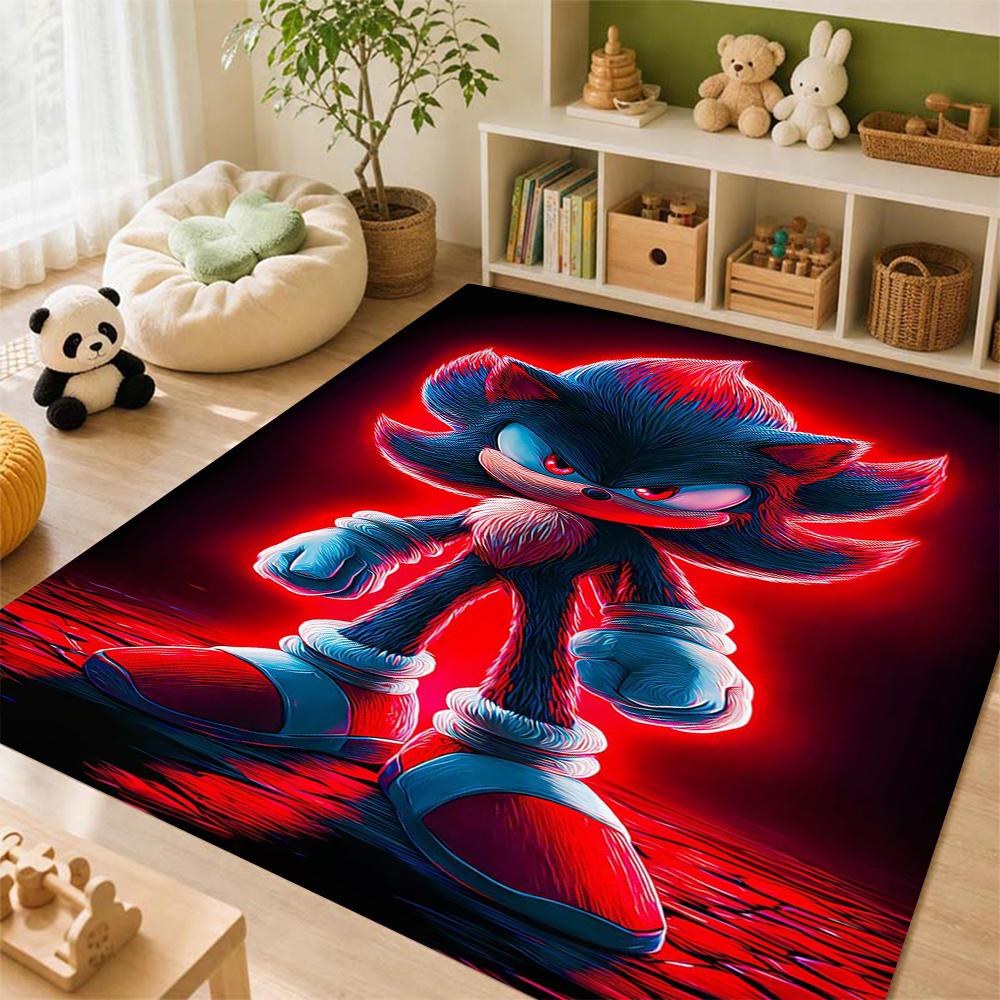 Sonic Hedgehog Carpet Bath Mat Plush Rug Small Rug Living Room Rug Bedroom Rug Machine Washable