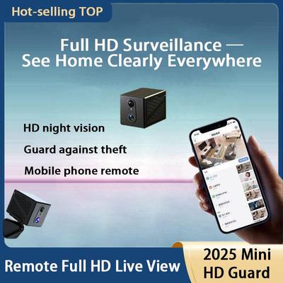 Full HD WiFi Wireless Camera - Portable Remote Monitor, Mobile Phone Connection, Plug-in for Indoor Home Family Car