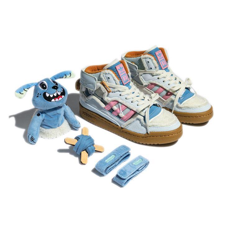 Melting Sadness X Adidas Forum Exhibit Mid Karoro Unisex Sneakers Blue Joy-Blue Light-Pink GW8921