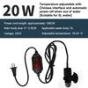 Mini Aquarium Heating Rod Fish Tank Aquarium Heater Submersible Thermostat Heater 18-34°C Adjustable Temperature USB Charging+