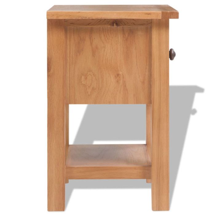 VidaXL Table de chevet 36 x 30 x 47 cm Bois de chêne massif