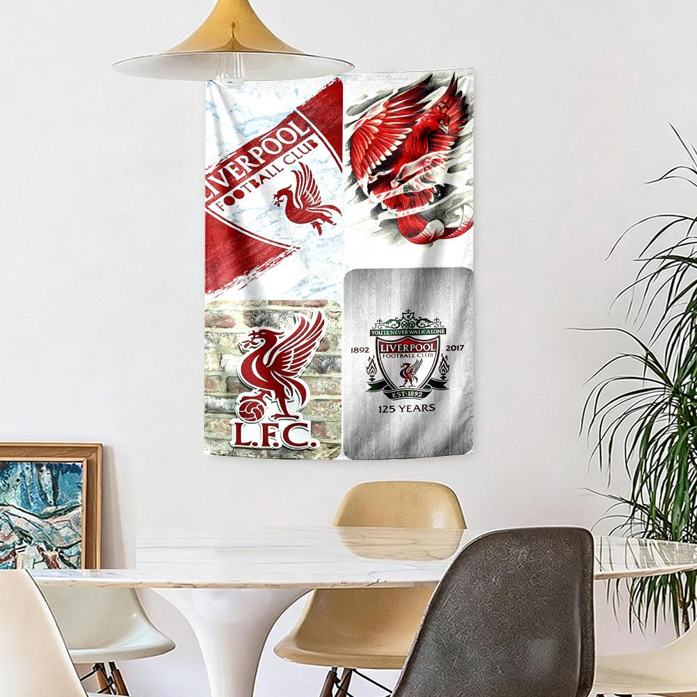 Liverpool Football Club Vægdekoration Vægtæppe Kunst Til Kæledyrsminde Fødselsdag Bryllupsfest Baggrund Familiegave